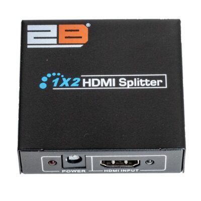 HDMI Splitter, 1 to 2, automatic detection, with Power Adapter an Led Indicator for Running Port
