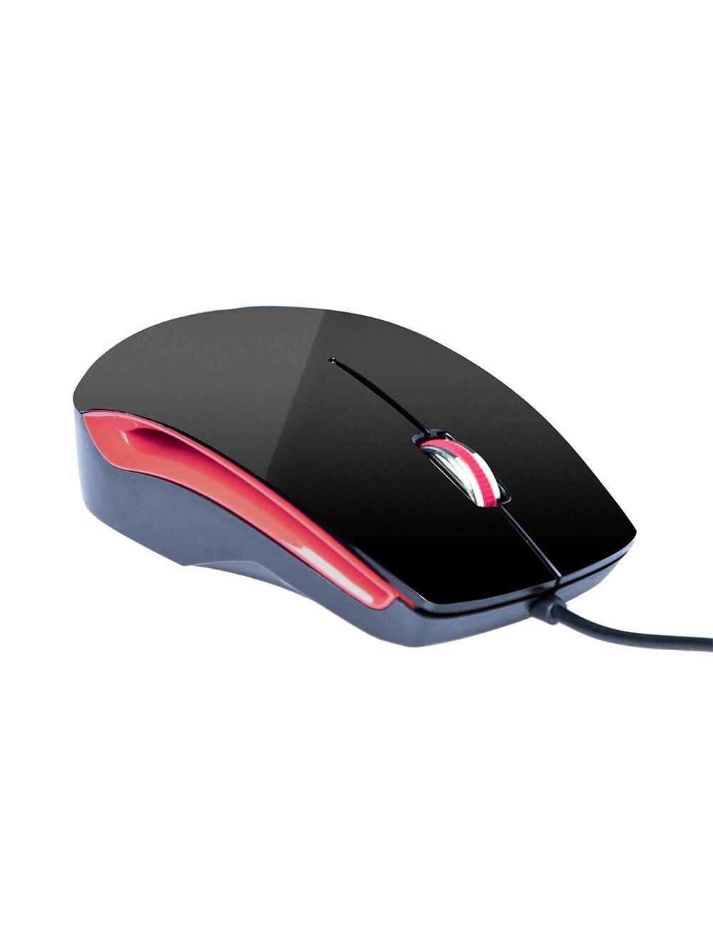 2B Optical wired mouse, Piano finishing, 1200DPI, Red * Black - Image 8